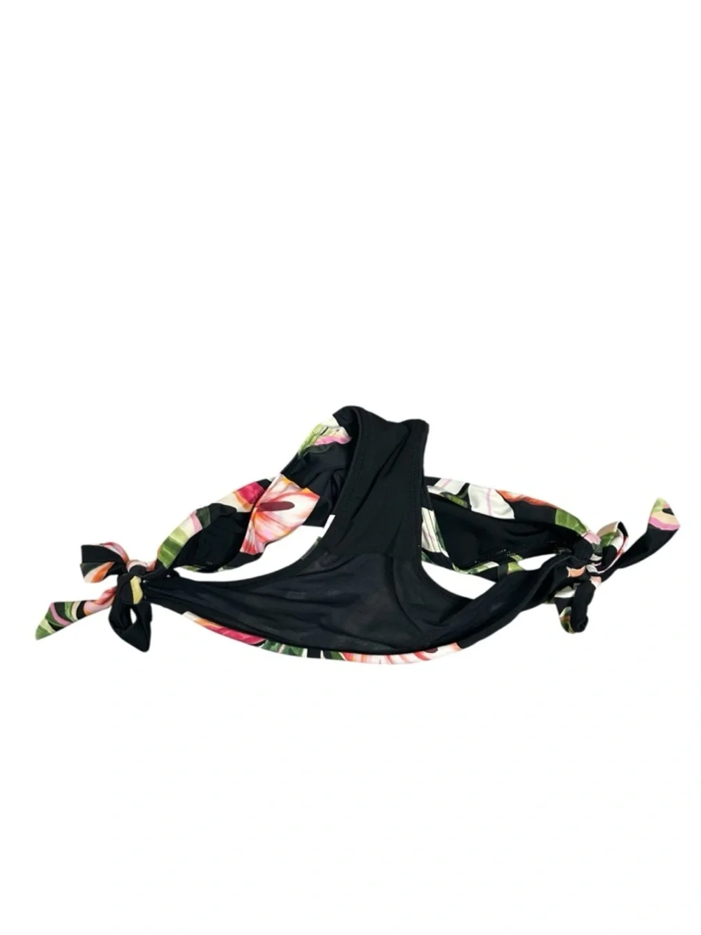 Sealevel Swim Sundown Black Floral Tie-Side Bikini Bottom Women’s Size 4